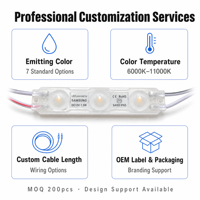 Module LED 12V 1.5W simple, étanche IP65, SMD2835, injection DC, blanc froid 6000K, Ra80, éclairage extérieur, Guangdong, garantie 2 ans, ROHS
