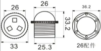 Cabochon Adressable Individuellement 12V 26mm 3 LED Lumières Pixel RVB UCS1903/SM16703 pour Manèges