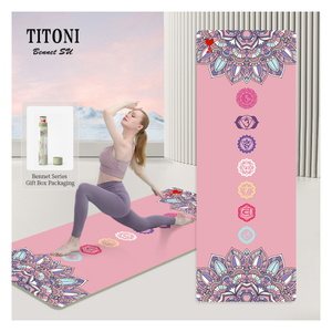 <span class=keywords><strong>TITONI</strong></span> bas quantité minimale de commande 6mm 5mm Traction tapis de gymnastique antidérapant anti-transpiration indéchirable personnalisé PU caoutchouc tapis de Yoga marque privée - Product Image 1