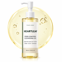 Huile Nettoyante Heartleaf pour le Contrôle des Pores et le Soin du Sébum, Démaquillant Doux et Hydratation Quotidienne, Convient à Tous les Types de Peau