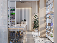 Étagères de pharmacie en bois personnalisables avec luminaires à LED pour les magasins médicaux et les pharmacies
