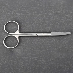 Forbici per Rimozione <span class=keywords><strong>Oculare</strong></span>, Strumenti Chirurgici Manuali, Oftalmologia, Acciaio Inossidabile Certificato ISO, Forbici a Punta Smussa per Nervo Ottico - Product Image 2