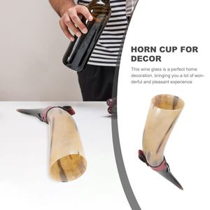 Jarra de Cerveza Decorativa Retro con Forma de Cuerno de Buey Amarillo, Portátil, Ideal para Fiestas en Casa, Obra de Arte para Beber - Product Image 5