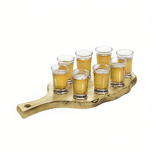 Portavasos de madera con 8 vasos para servir bebidas - Product Image 2
