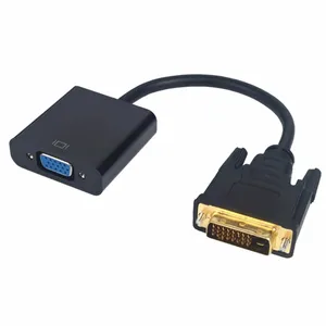 אחת פעיל דרך 1080p DVI-D 24 + 1 זכר ל-vga נקבה M/F וידאו כבל מתאם ממיר עבור PC, DVD, צג, HDTV ומקרן