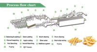 Ligne de transformation de frites personnalisée hautement rentable avec technologie de coupe fraîche, garantie de satisfaction pour usage commercial