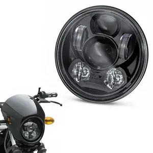 OVOVS Motorcycles Lighting System Black/Chrome Daymaker 5.75 Inch Led Headlight for Harley