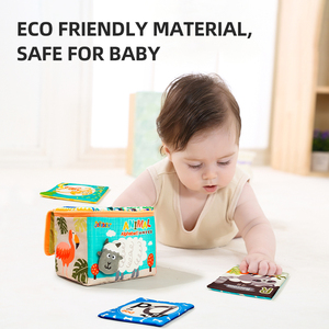 Nuevo producto al por mayor animales Montessori arrugas sensoriales educación <span class=keywords><strong>temprana</strong></span> niños ABC aprendizaje 26 letras tarjetas de tela conjunto de bolsa - Product Image 4