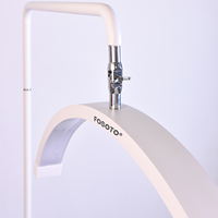 FOSOTO 28inch Professional Moon Light Lamp for Lashes Led Half Moon Light Ring Lamp for Facial Beauty Bed Salon Eyelash Artist