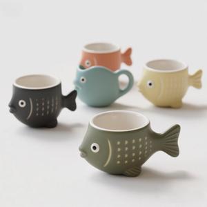 Tasse en céramique <span class=keywords><strong>Poisson</strong></span> Flounder 12oz - Motif camouflage peint à la main, compatible micro-ondes, cadeau sur le thème de l'océan, personnalisable, nouveauté - Product Image 1