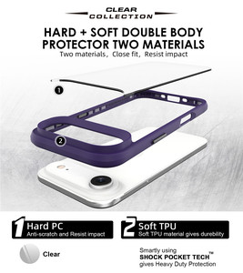 Bán Buôn Màu TPU Bên Rõ Ràng PC Trở Lại Trường Hợp Điện Thoại Cho Iphone 17 Không Khí Chống Sốc Trong Suốt Bìa Cho Iphone 17 Pro Max 16 15 14 - Product Image 5