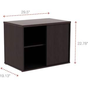 Alera ALE <b>Open</b> Office Low Storage Cabinet Espresso 29 1/2"W X 19 1/8"D X 22 7/8"H Wood Material - Product Image 1