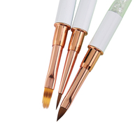 Personnalisez votre LOGO – Pinceau à ongles en acrylique Kolinsky, pinceau anti-poussière pour nail art, pinceau liner, colle à ongles, ensemble de pinceaux 3D pour ongles