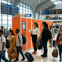 Système de casiers à bagages intelligents en libre-service 24h/24 avec documentation API et SDK, paiement par carte pour aéroport, gare, hôtel