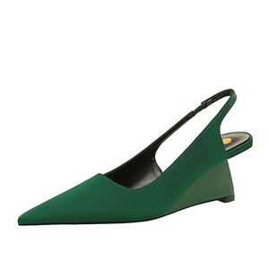 Versione coreana di moda e minimalista con tacco a punta a taglio poco profondo con cinturino a dorso per banchetti da donna tacchi alti - Product Image 4