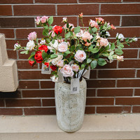 Kunstzijde Camellia Enkelstam Realistisch Hoge Simulatie Lichtroze Rood 73cm Pasen Bruiloft Kerst Huisdecoratie
