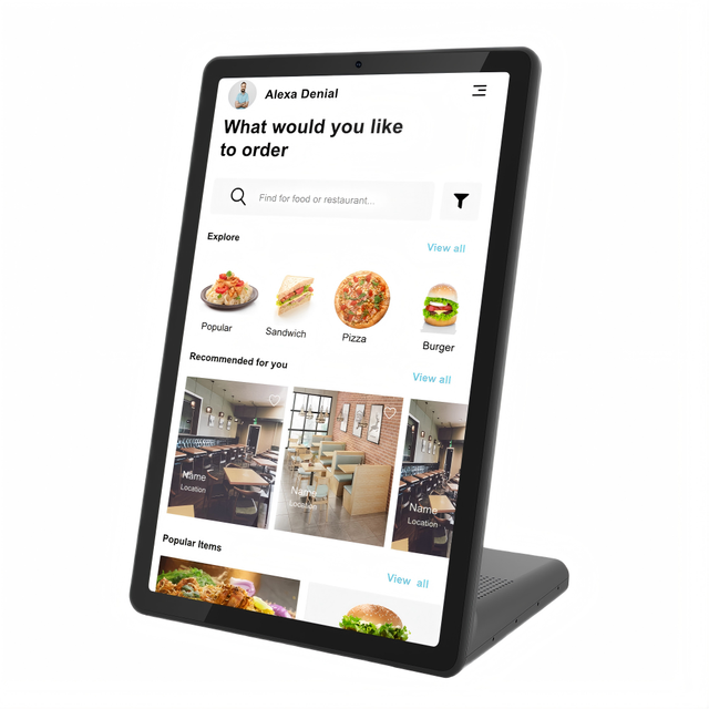 New 10.95 Inch L-shape Smart Android Tablet PC NFC POE Wifi Touch Screen Vertical Kiosk POS Tablet Restaurant Ordering