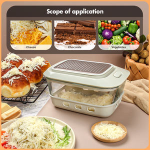 <span class=keywords><strong>Mandoline</strong></span> multifonction 3 en 1 pour légumes, concombre, pomme de terre, carotte, gingembre, fromage, râpe, récipient, manuel, en acier inoxydable - Product Image 4