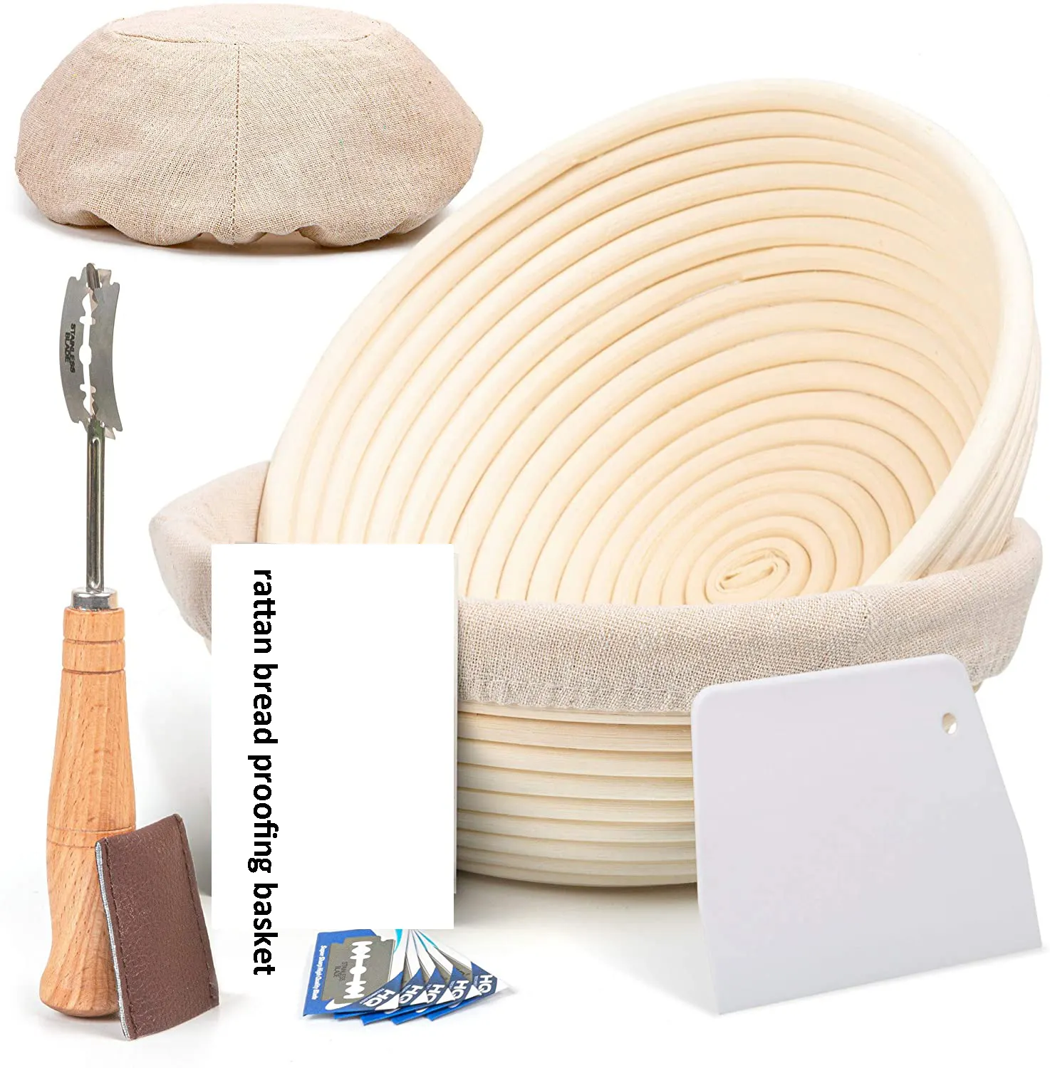 바구니 빵 교정 9 인치 라운드 세트 도매등나무 베이킹 및 패스트리 도구 맞춤 제작