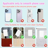 Soporte de silicona multiusos antideslizante al por mayor para teléfono móvil, soporte de succión de doble cara para funda de teléfono