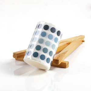 เทปกาวลายจุดและเทปกาวกระดาษ 60 มม. * 3 ม. ลายไล่สี สำหรับสมุดโน้ต DIY วัสดุตกแต่งสมุดโน้ต สติ๊กเกอร์ - Product Image 5