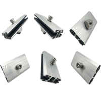 Supports de fixation pour panneaux solaires photovoltaïques sans cadre en aluminium CE, accessoires de montage pour système de panneaux solaires photovoltaïques
