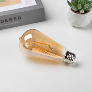 ST64 Filament <b>Bulb</b> E26 220V LED Edison <b>Bulb</b> Retro Glass Lamp For Restaurant Decoration - Product Image 1