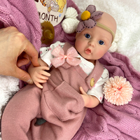 Poupée Reborn réaliste en silicone intégral de 17 pouces, yeux ouverts, design étoilé, joues peintes à la main, pour jeu interactif et cadeau pour enfants