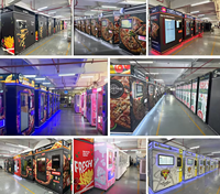 Distributeur automatique de pizzas tout temps pour l'extérieur, kiosque robotisé à pizzas résistant à la pluie pour les parkings de rue, pizzas chaudes, personnalisable OEM ODM