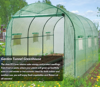 Serre agricole Zewo à structure galvanisée avec film PE, grande serre à simple travée, côtés transparents, ventilation, hydroponie