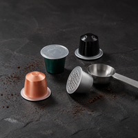 Capsules de café vides jetables personnalisées OEM, en gros, prix raisonnable, en aluminium scellable de haute qualité pour