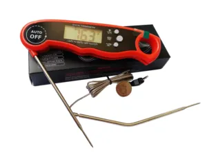 Termômetro eletrônico de carne para calibrar, ferramentas de cozinha ímã para leitura instantânea e carne