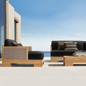ชุดโซฟาไม้สักสำหรับสวนกลางแจ้งสุดหรูทันสมัย - Product Image 1