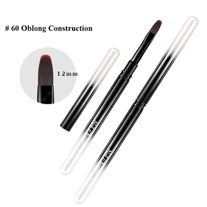 Ultra Fine Metal Rod Nail Liner Brush <b>Set</b> <b>Crimped</b> Nylon Hair 11mm Powder 3D French Acrylic Brush - Product Image 2