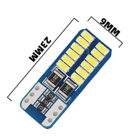 Ampoule LED universelle T10 W5W 3014 24SMD pour feux de position de voiture, compatible Audi A4, 5W avec Canbus, lumière 6000K