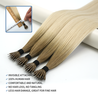 Extensions de cheveux russes invisibles à anneaux nano, qualité Remy vierge, double épaisseur, pointes épaisses, micro-anneaux, pour professionnels de salon