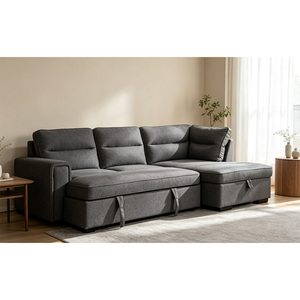 Sofá <span class=keywords><strong>Cama</strong></span> OEM Tianhang con Base, Sofá en Forma de L de 3 Plazas con Almacenamiento, Muebles para Sala de Estar, Juego de Muebles para Sala - Product Image 5