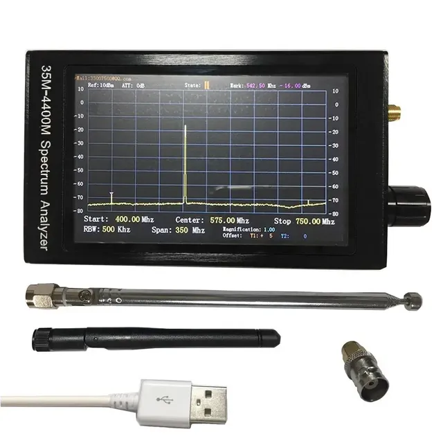 2024 Handheld Portable Spectrum Analyzer 35M-4400MHz for Testing Laboratory RF High-Frequency EMC Improvement