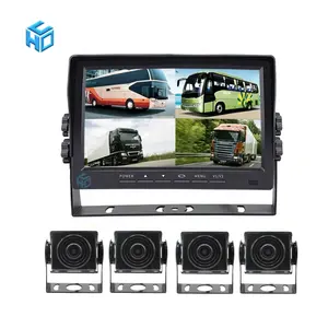 Parking Heftruck Video Voorkant Backup Beveiliging 360 Graden Quad Reverse Camera Systeem 7 Inch Glad Ahd Schermen Truck Auto Monitor