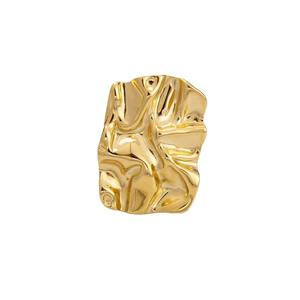 Plant Pattern Stainless Steel <b>Ring</b> 18K Gold Plated Women's Party Jewelry - Product Image 5