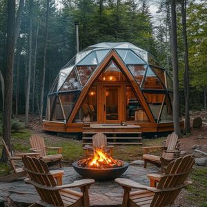 Iglu Haus Glas Wintergarten Camping Glamping Geodätisches Kuppelzelt Resort Garten Outdoor Metallrahmen - Product Image 1