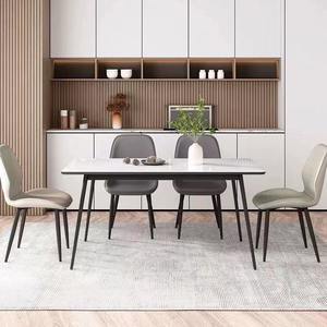 Chaise de salle à manger rembourrée moderne, orange, gris clair, gris foncé, pour adultes - Product Image 4