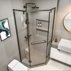 Étagère d'angle en verre à <span class=keywords><strong>bord</strong></span> biseauté porte <span class=keywords><strong>de</strong></span> salle <span class=keywords><strong>de</strong></span> <span class=keywords><strong>douche</strong></span> cloison en verre trempé pour salle <span class=keywords><strong>de</strong></span> bain cabine <span class=keywords><strong>de</strong></span> <span class=keywords><strong>douche</strong></span> poignée <span class=keywords><strong>de</strong></span> traction - Product Image 2