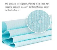 Bavoirs consommables dentaires 2 plis 3 plis tissu bavoir dentaire imperméable/lingettes de nettoyage de tatouage jetables