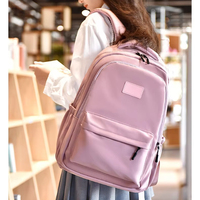 Sac à dos scolaire léger de couleur unie, multi-compartiments, sac à dos pour adolescents, étudiants, sac à dos pour ordinateur portable, sac à dos pour usage quotidien à l'université