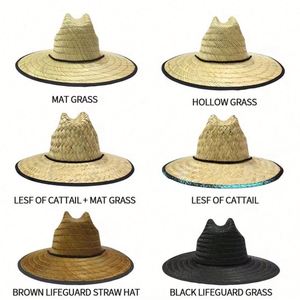 Custom Logo Outdoor Natural <b>Straw</b> Sombrero <b>Hat</b> Unisex Travel Fishing Surf Sun Wide Brim Summer Lifeguard Beach <b>Hat</b> - Product Image 3