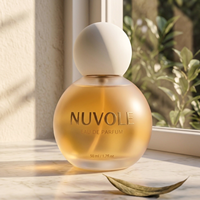 Nouveauté - Flacon de parfum transparent de 30 ml, flacon de parfum rond de luxe en verre de 50 ml, flacon de parfum de 80 ml, flacon de parfum de 100 ml avec emballage en boîte