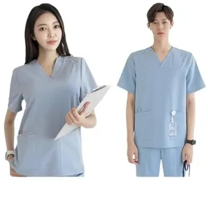 Camice Medico di Alta Qualità per Chirurgia, Uniforme Bianca per Donne, Abbigliamento da Lavoro per Cliniche Dentistiche, Uniforme per Estetisti e Medici per Uomini - Product Image 4
