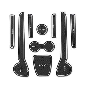 Cuscinetti Slot per portiera auto per <span class=keywords><strong>Polo</strong></span> VW 2010-2017 tappetini per Console centrale portabicchieri inserti accessori interni - Product Image 3