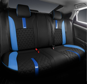 Per <span class=keywords><strong>coprisedili</strong></span> 2016 2021 <span class=keywords><strong>Honda</strong></span> <span class=keywords><strong>Civic</strong></span> in pelle Custom per seggiolini auto protezione impermeabile 5 posti in accessorio blu nero - Product Image 3